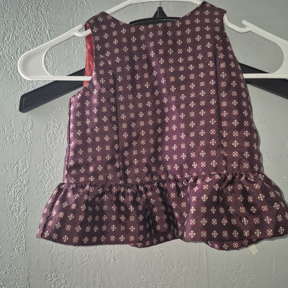 Purple Floral Kids Blouse